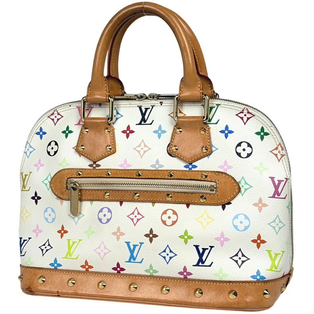 Louis Vuitton Alma handbag Monogram Multicolor Blanc White